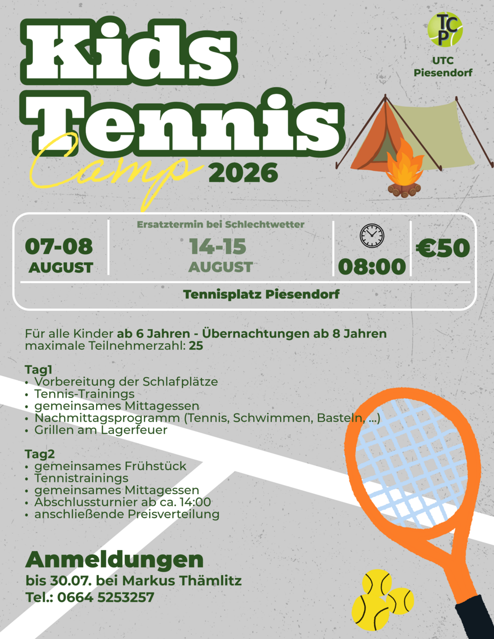 Einladung zum Kinder-Zeltlager 2026